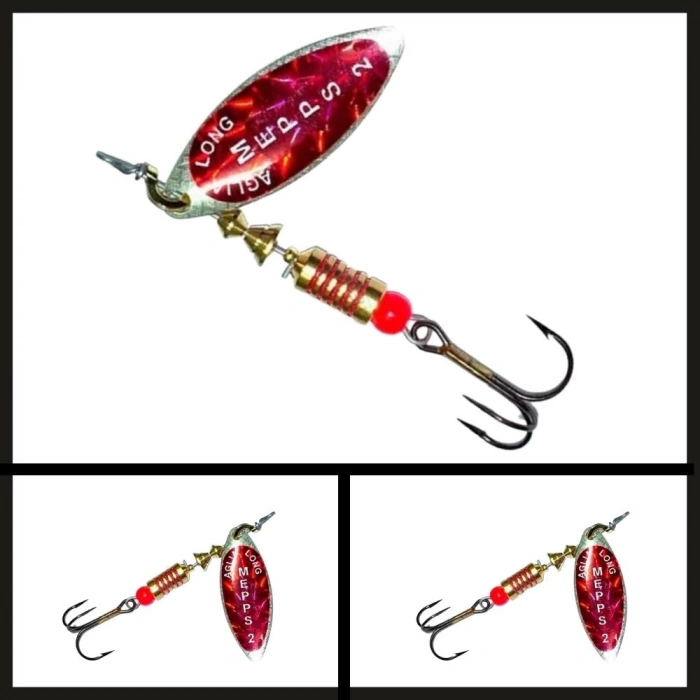 Uyguna-Yakala Gümüş-kırmızı Söğüt No:1 Aglia Long Redbo Döner Kaşık-ÖKŞ.017