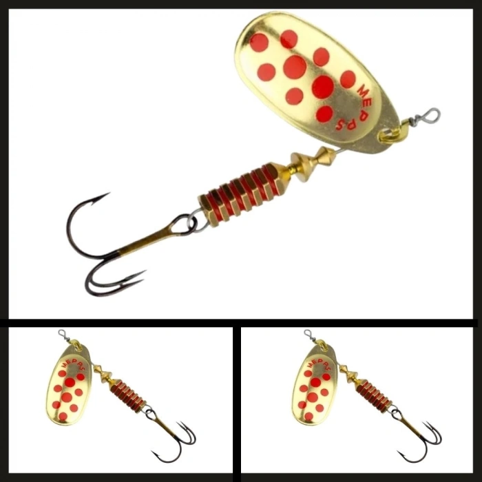 Uyguna-Yakala Altın/kırmızı Noktalı No:5 Comet Döner Kaşık-KAŞ.395