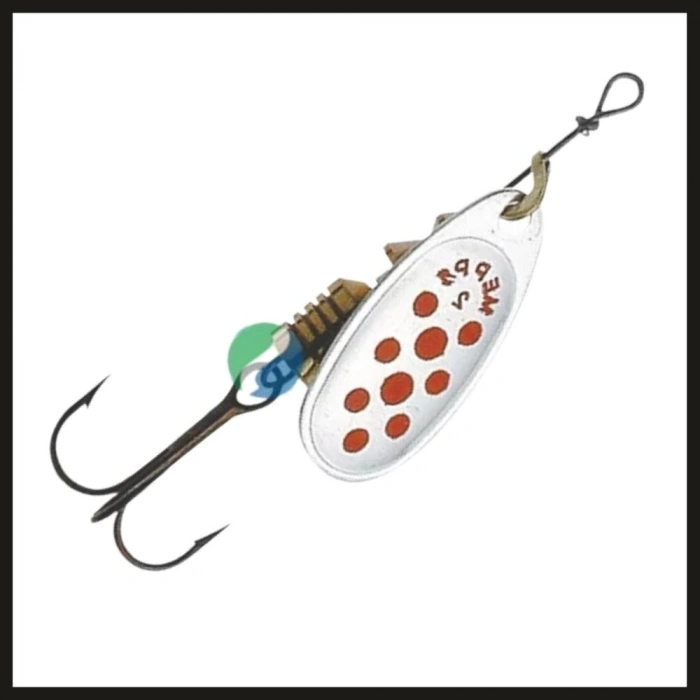 Uyguna-Yakala Gümüş/kırmızı Noktalı No:2 Mepps Comet-ÖKŞ.050