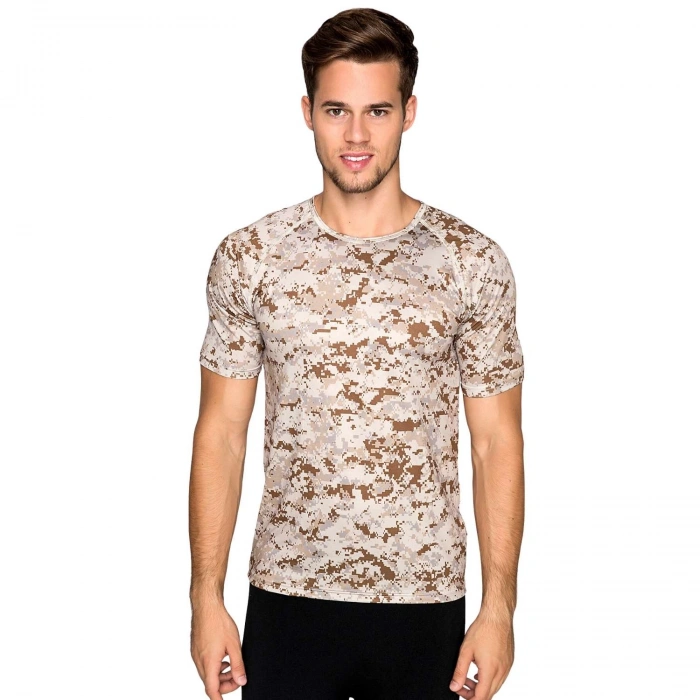 Uyguna-Yakala MicroFiber T-Shirt - Thermoform - Army - Bej