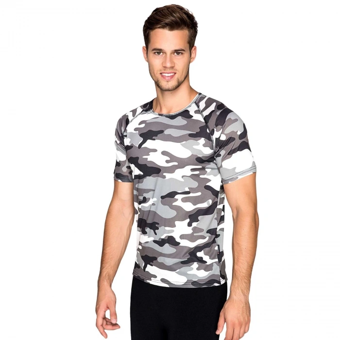 Uyguna-Yakala MicroFiber T-Shirt - Thermoform - Army - Gri