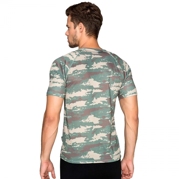 Uyguna-Yakala MicroFiber T-Shirt - Thermoform - Army - Yeşil