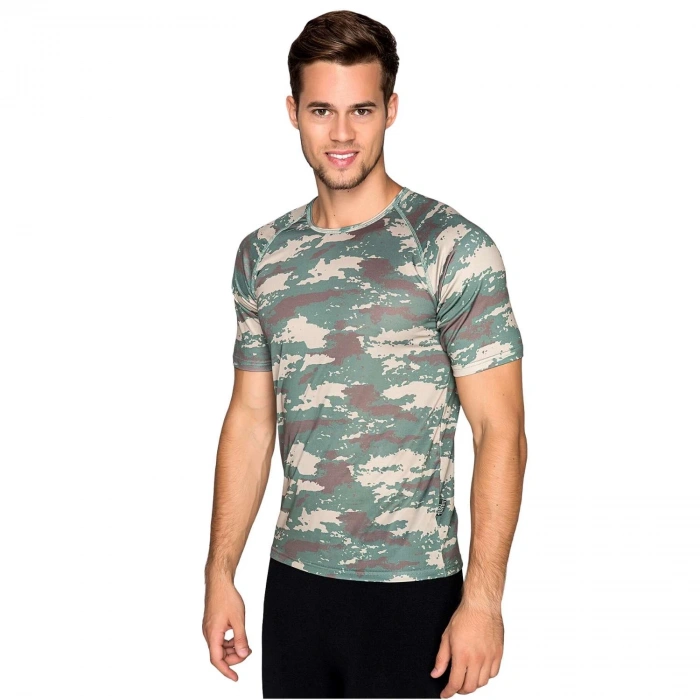 Uyguna-Yakala MicroFiber T-Shirt - Thermoform - Army - Yeşil