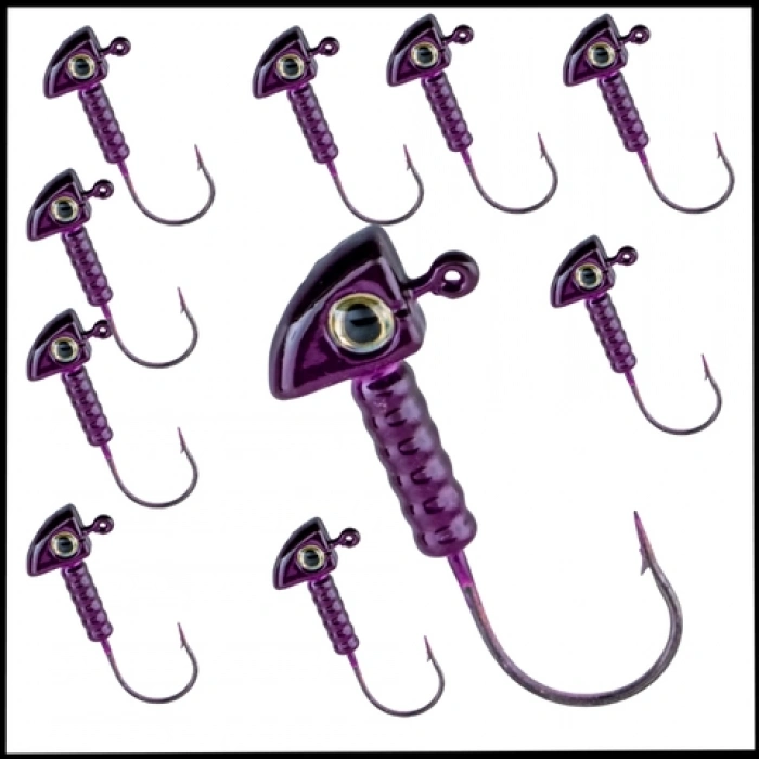 Uyguna-Yakala Mor - 6 Gr-  Zoka - Kurşunlu Olta İğnesi  - 10 Adet-ALA.229