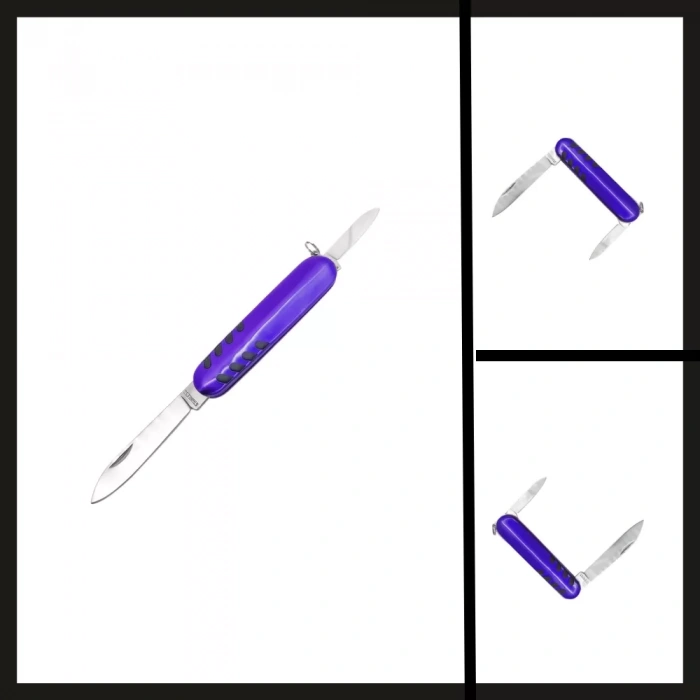 Uyguna-Yakala Mor (k5017-8) Çift Ağızlı Cep Çakısı-CAK.424