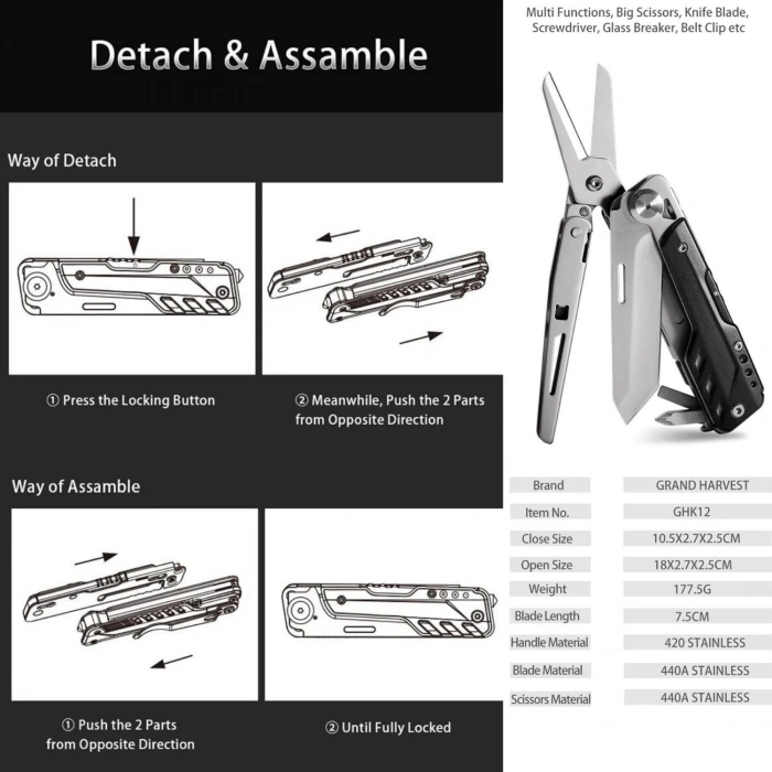 Uyguna-Yakala Multi Tool Pense - Grand Harvest - GHK12 Eagle