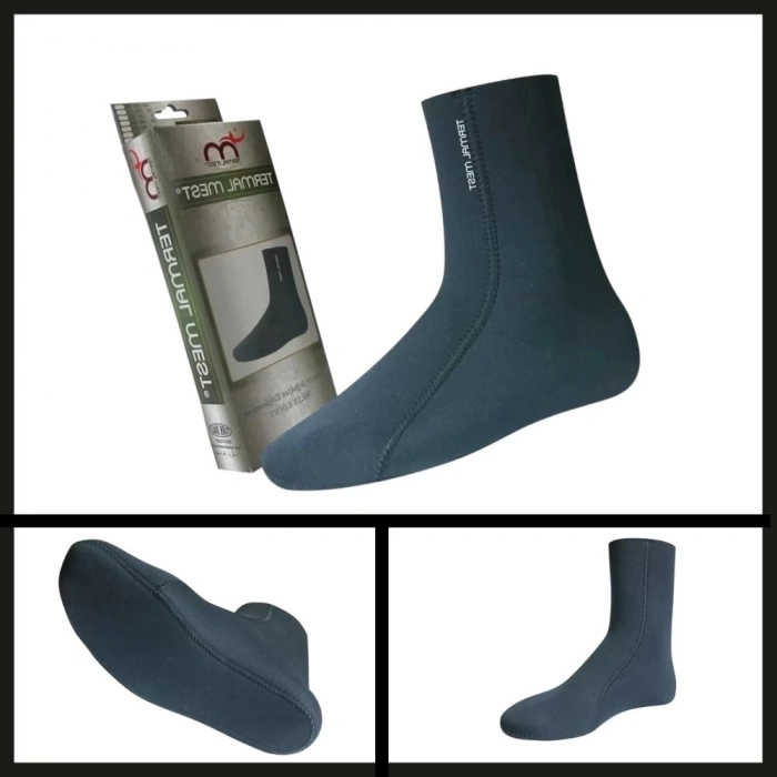 Uyguna-Yakala Siyah Xl 44-45 Neopren Termal Mest Çorap-MLZ.106