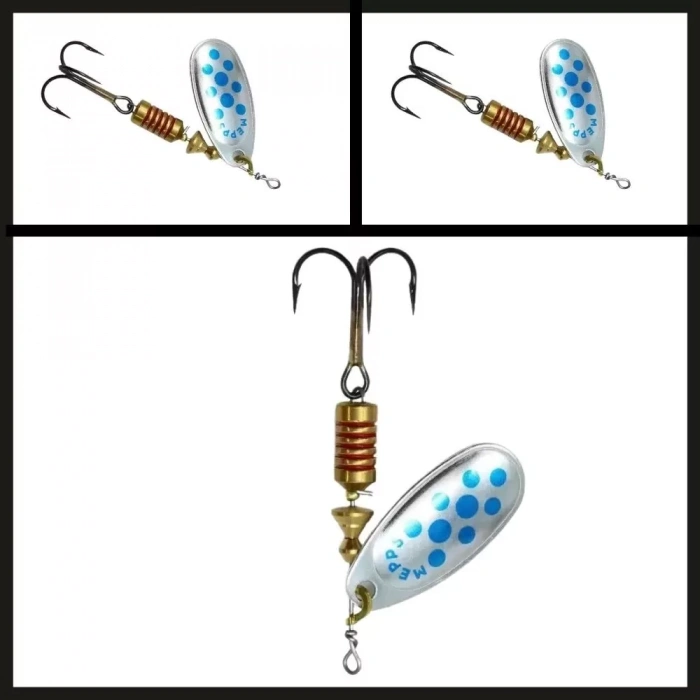 Uyguna-Yakala No:0 Comet Gümüş/mavi Noktalı-ÖKŞ.002