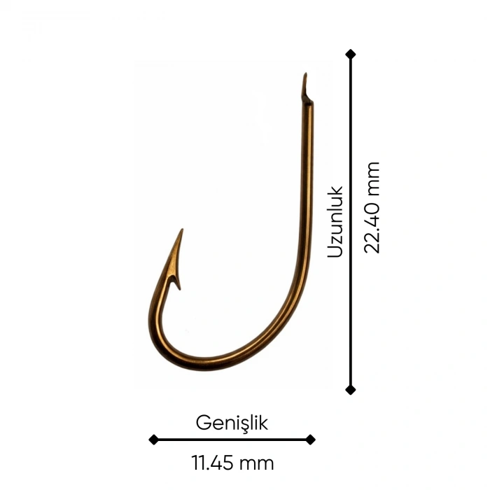 Uyguna-Yakala Olta İğnesi - Crown - 17104 - Bronz - No: 1 (50li Paket)
