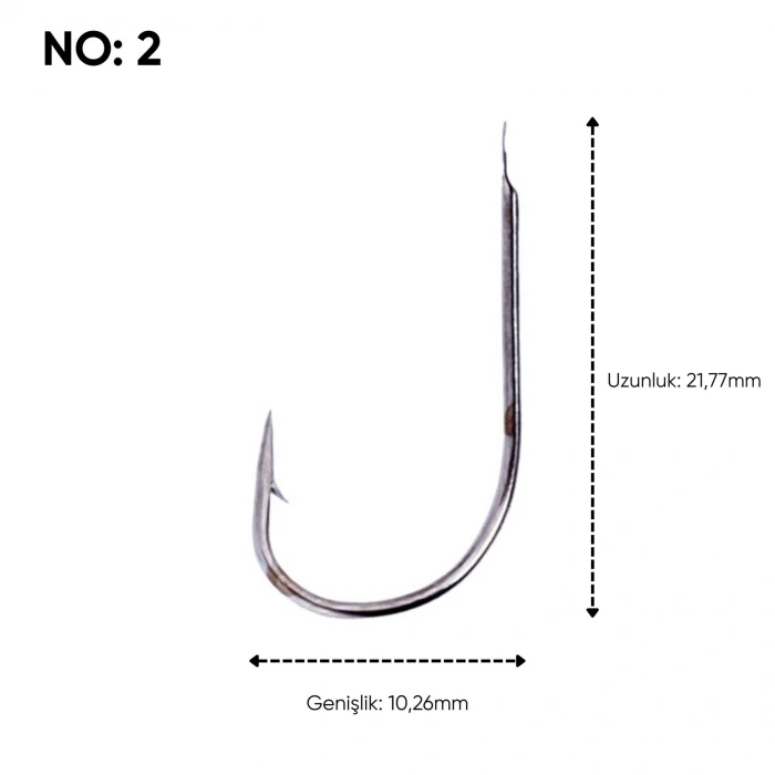 Uyguna-Yakala Olta İğnesi - Fishack 505 - No: 2 (1000li Paket)