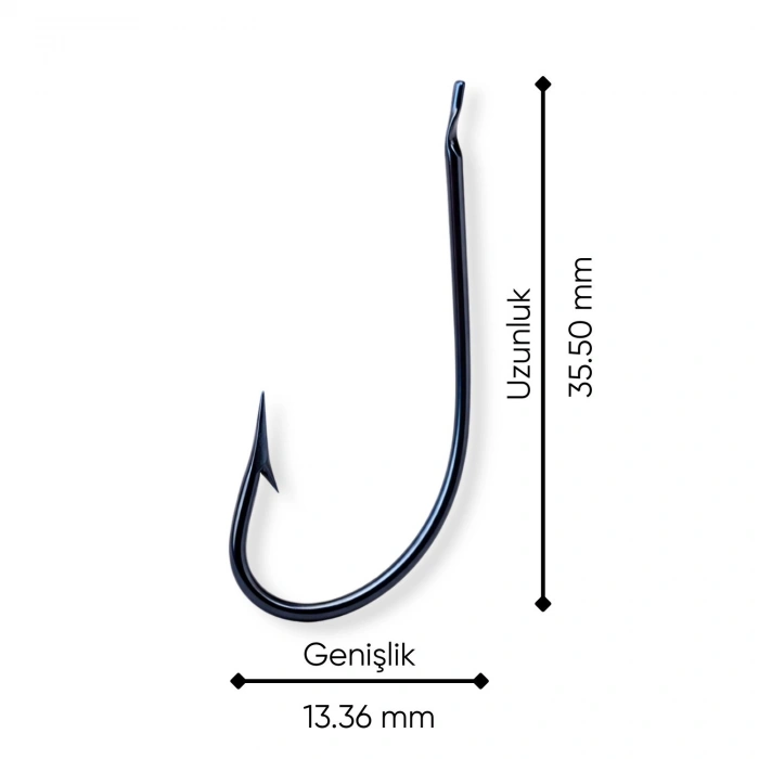 Uyguna-Yakala Olta İğnesi - Mustad - 2300 - Lacivert - No: 10 (25li Paket)