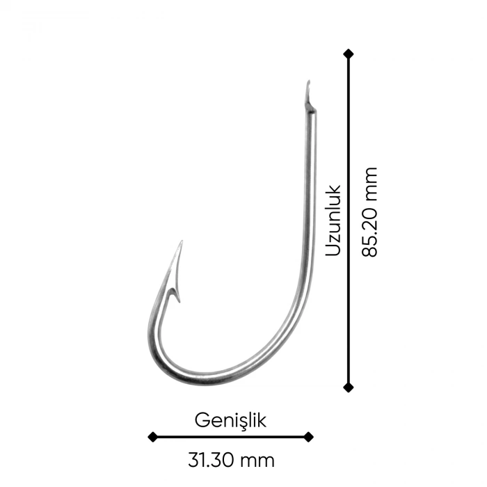 Uyguna-Yakala Olta İğnesi - Mustad - 2310 - Krom - No: 2 (6lı Paket)