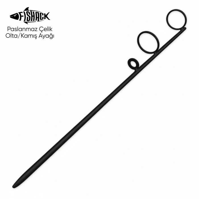 Uyguna-Yakala Olta Kamış Ayağı - Paslanmaz Çelik - Fishack - Siyah