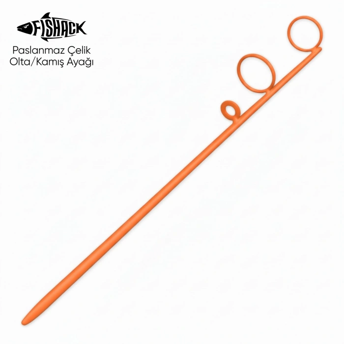 Uyguna-Yakala Olta Kamış Ayağı - Paslanmaz Çelik - Fishack - Turuncu