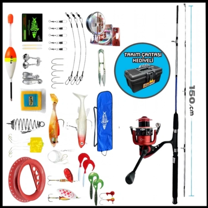 Uyguna-Yakala Olta Seti M 42 Parça Elite Spin At-Çek Deniz ve Göl-LER.060
