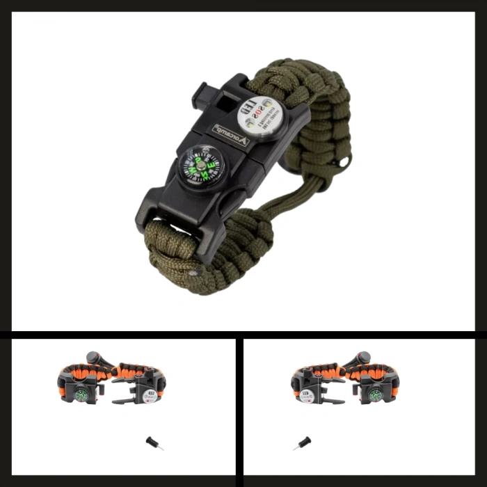 Uyguna-Yakala Haki Out-4300 Orcamp Paracord Hayatta Kalma Bilekliği-MLZ.187