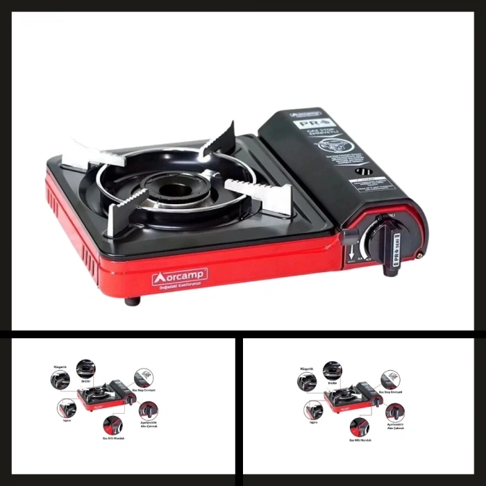 Uyguna-Yakala Kırmızı Ck-505 Orcamp Tekli Portatik Ocak-YKT.160