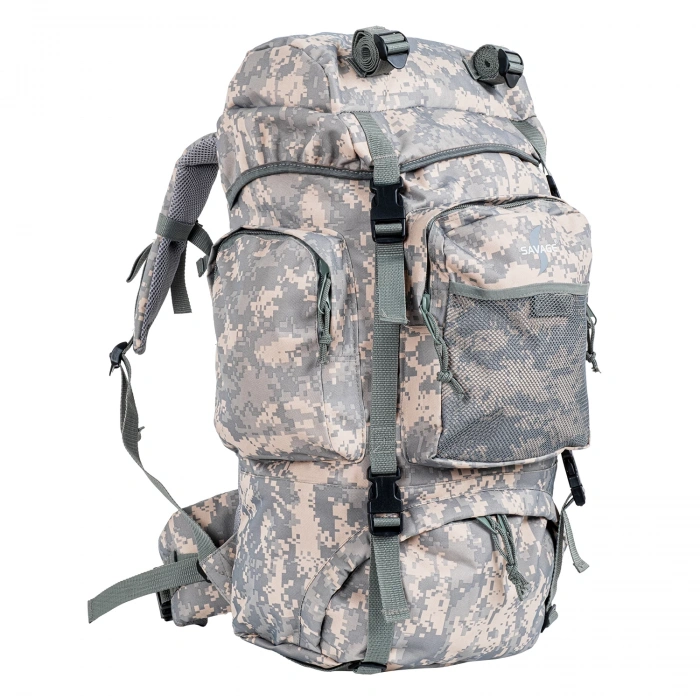 Uyguna-Yakala Outdoor Sırt Çantası - Savage Ventura - 70 LT. - Gri Dijital Kamuflaj - HH03205