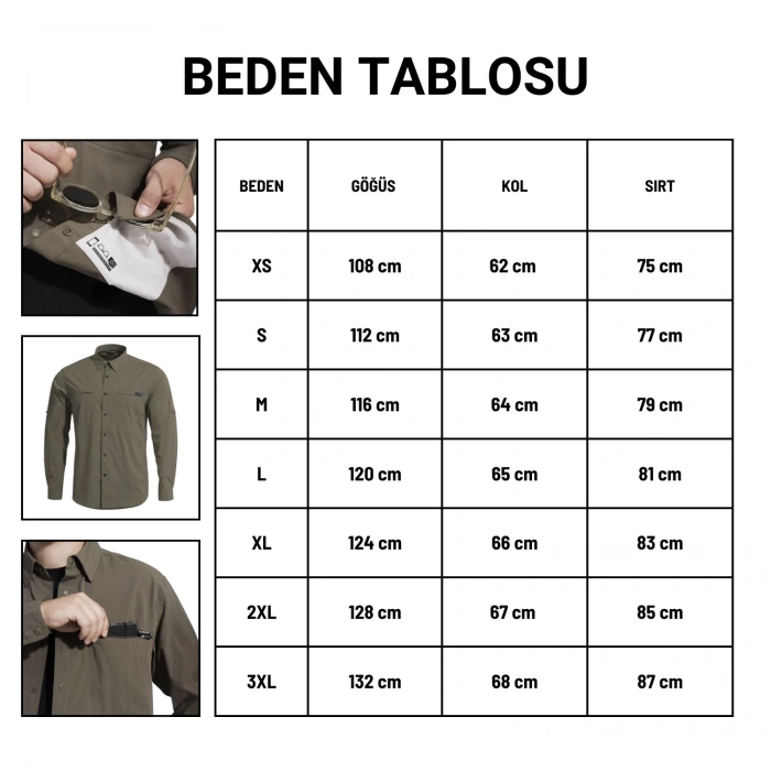 Uyguna-Yakala Outdoor Tactical Erkek Gömleği - Pentagon - Wayne - RAL7013 - K02029