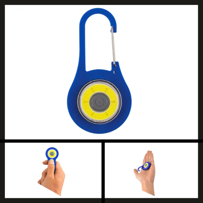 Uyguna-Yakala Mavi Karabinalı Anahtarlık El Feneri-1850-M