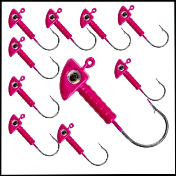 Uyguna-Yakala Pembe - 8 Gr  Zoka - Kurşunlu Olta İğnesi  - 10 Adet-ALA.239