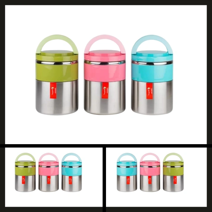 Uyguna-Yakala Pembe Png-1302 İnox Çiftli Yemek Termosu-ERM.097