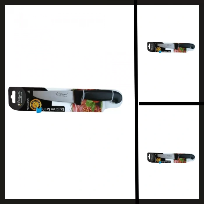 Uyguna-Yakala Png-1559-8 No:8 Siyah Silikon Saplı Bıçak-BIÇ.075