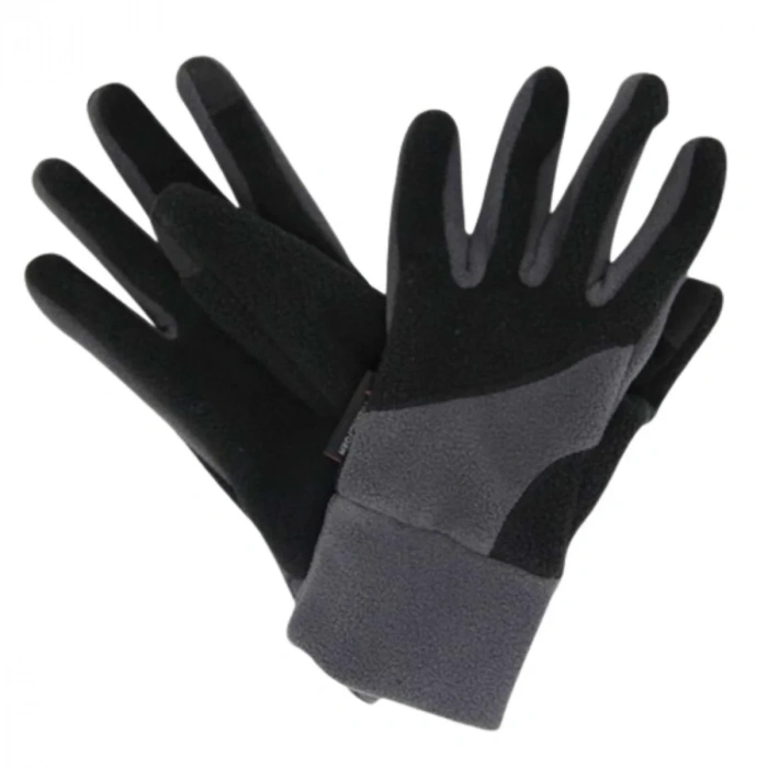 Uyguna-Yakala Polar Eldiven - Thermoform - Unisex - Siyah - Gri
