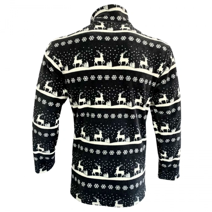 Uyguna-Yakala Polar Sweatshirt - Thermoform - Fermuarlı - Lacivert