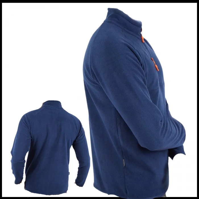 Uyguna-Yakala Polar Sweet Fermuarlı Erkek İndigo -KAB.724