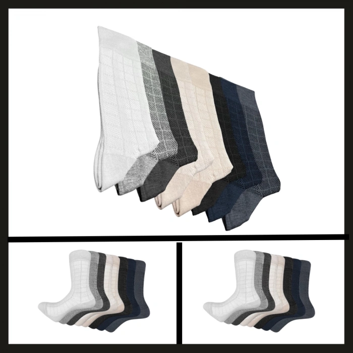 Uyguna-Yakala 8li Set 18139 Atlas Modal Erkek Çorabı-RAP.269