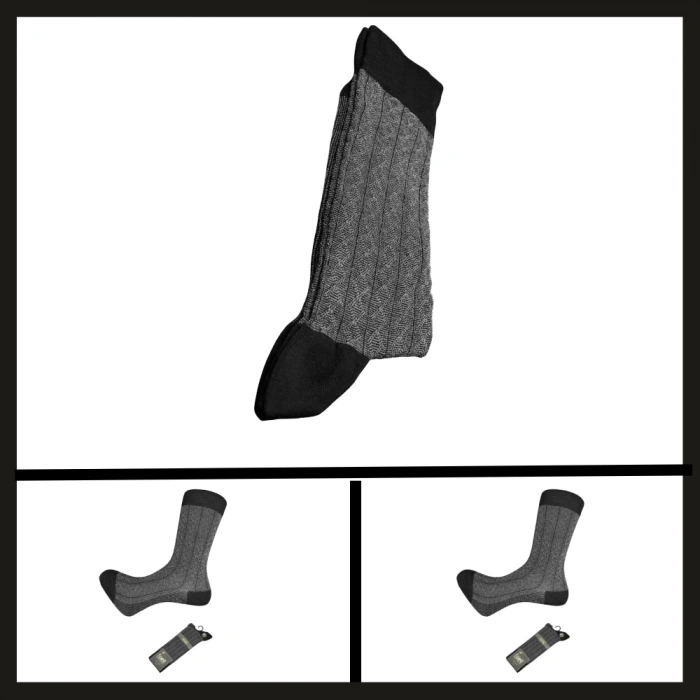 Uyguna-Yakala Antrasit  Rambutan Modal Erkek Çorabı-RAP.240