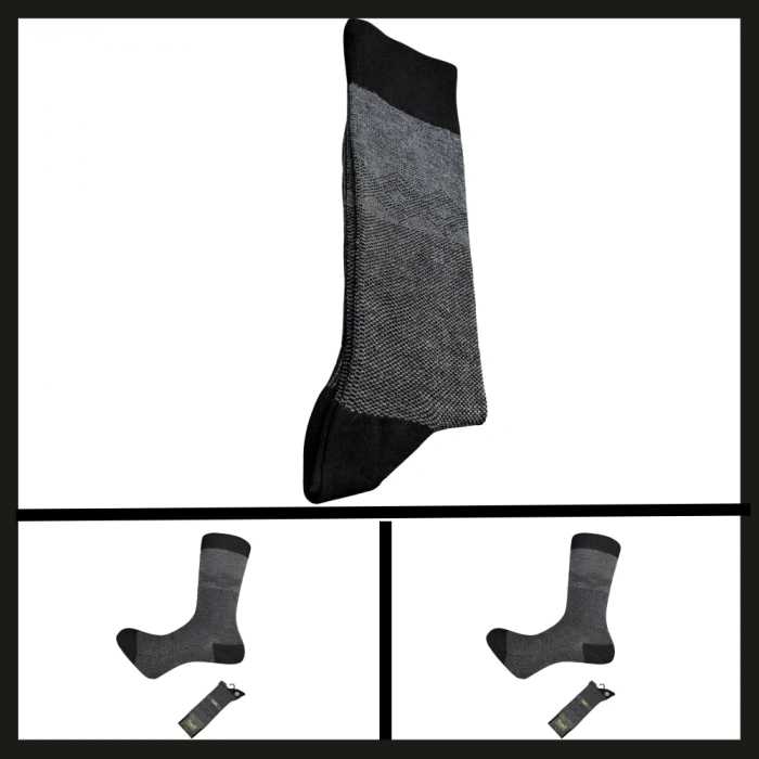 Uyguna-Yakala Antrasit 17104-r4 Tumaniş Bambu Erkek Çorabı-RAP.219