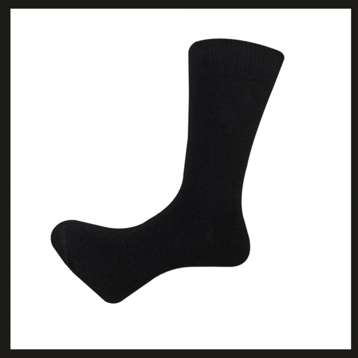 Uyguna-Yakala Siyah 41-44  Uludağ Lambswool Kışlık Erkek Çorabı-RAP.179