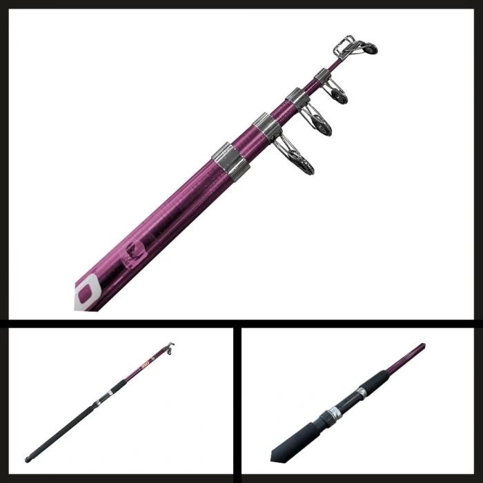 Uyguna-Yakala 60-120 Gr Protackle Beacon 3.50 Mt Teleskopik Kamış Mor-AMS.040