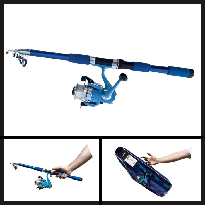 Uyguna-Yakala Mavi Combo Kamış Makine Set 2.10 Mt-LER.046