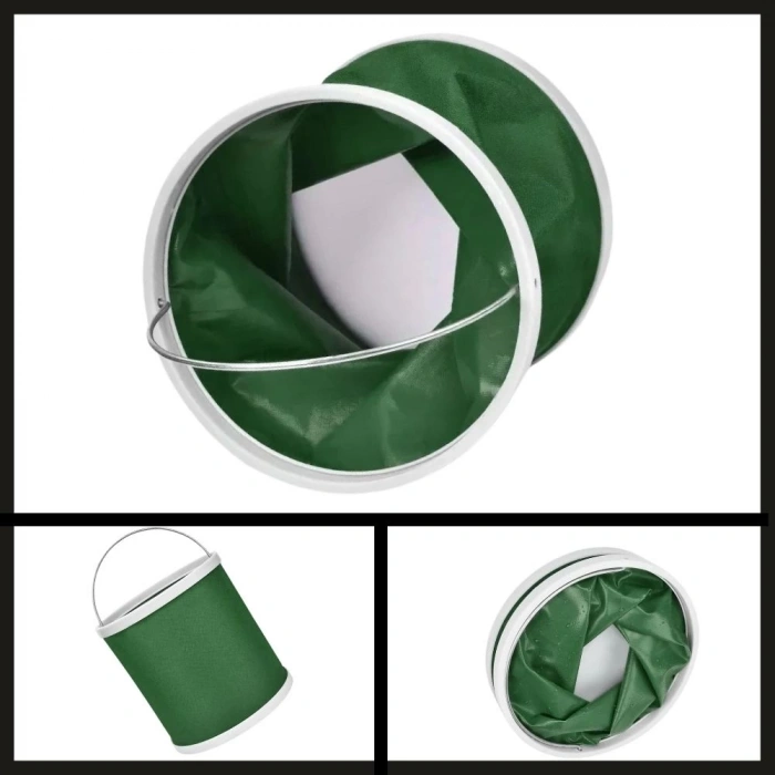 Uyguna-Yakala  9 Lt Haki Protackle Katlanabilir Balıkçı Kovası-MAL.394