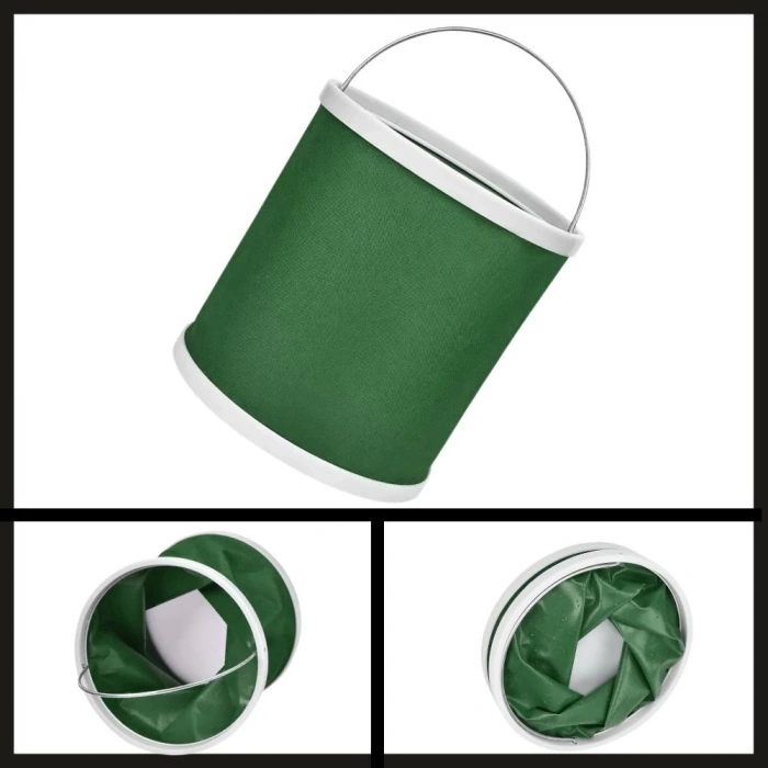 Uyguna-Yakala  9 Lt Haki Protackle Katlanabilir Balıkçı Kovası-MAL.394