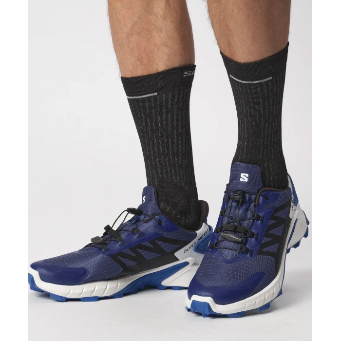 Uyguna-Yakala Salomon Supercross 4 Erkek Koşu Ayakkabısı - Blue Print/Black/Lapis Blue