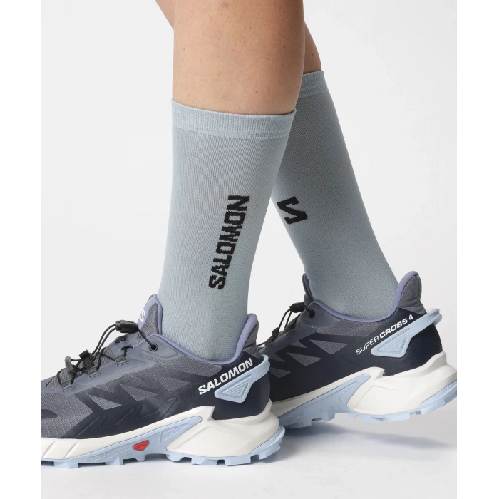 Uyguna-Yakala Salomon Supercross 4 Kadın Koşu Ayakkabısı - Grisaille/White/Cashmere Blue