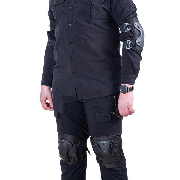 Uyguna-Yakala Savage Koruyucu Dizlik Dirseklik Set Siyah