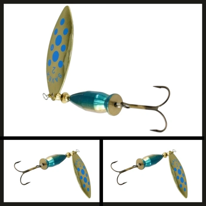 Uyguna-Yakala Altın/mavi No:2/20 Gr Long Döner Kaşık-KAŞ.090