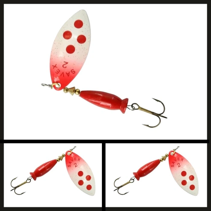 Uyguna-Yakala Beyaz/ Üst Kırmızı&kırmızı Noktalı No:2/16 Gr Alpha Long Döner Kaşık-KAŞ.113