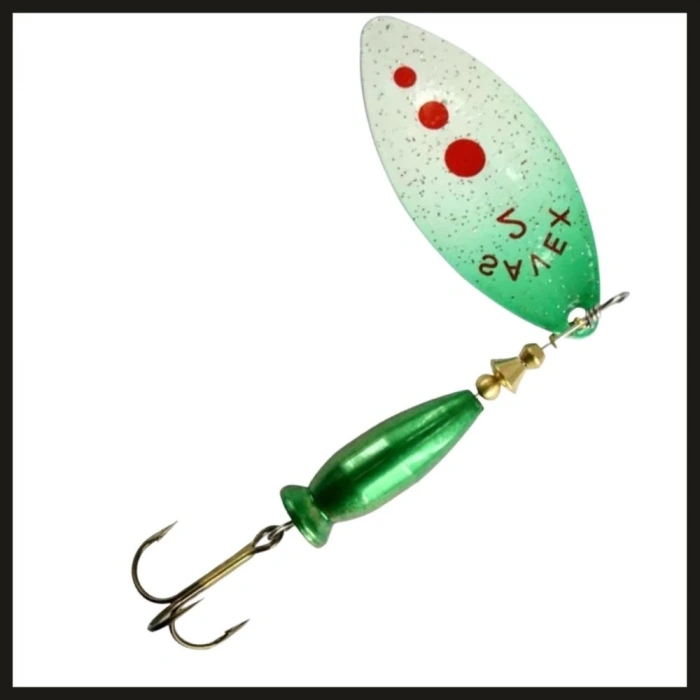 Uyguna-Yakala Beyaz/ Üst Yeşil&kırmızı Noktalı No:2/20 Gr Savex Alpha Long-KAŞ.118