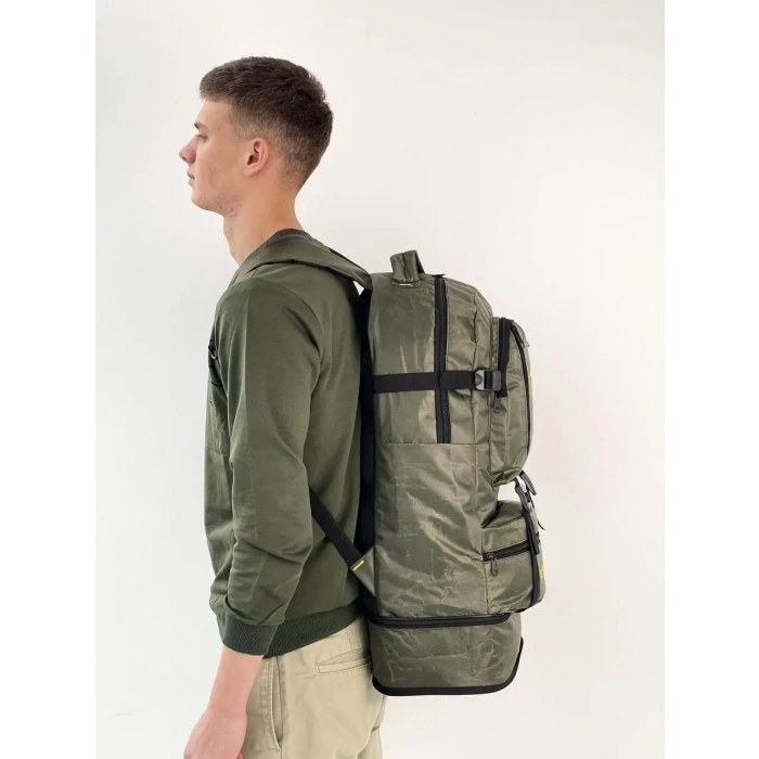 Uyguna-Yakala Savex Profesyonel Körüklü Sırt Çantası Haki 55+10 LT