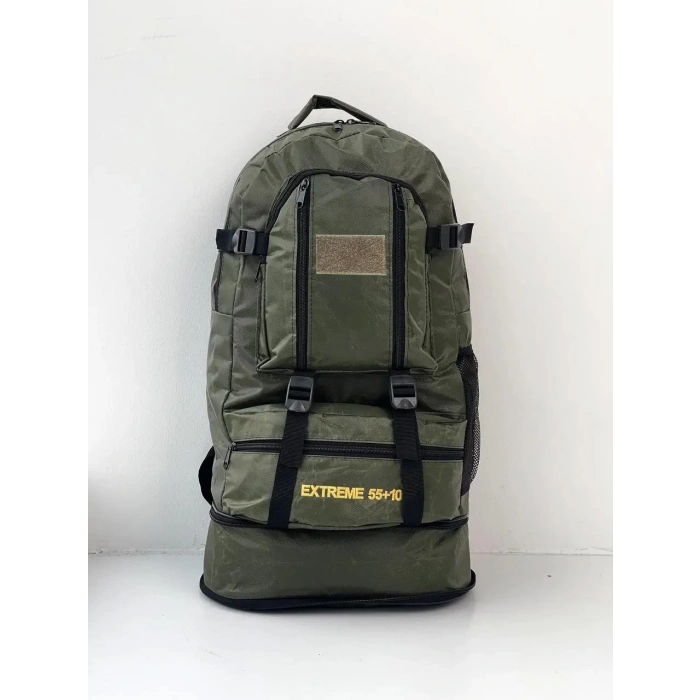 Uyguna-Yakala Savex Profesyonel Körüklü Sırt Çantası Haki 55+10 LT