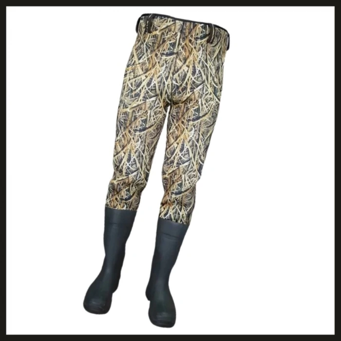 Uyguna-Yakala Sazlık Desen Neopren Çizmeli Pantolon-ZME.069