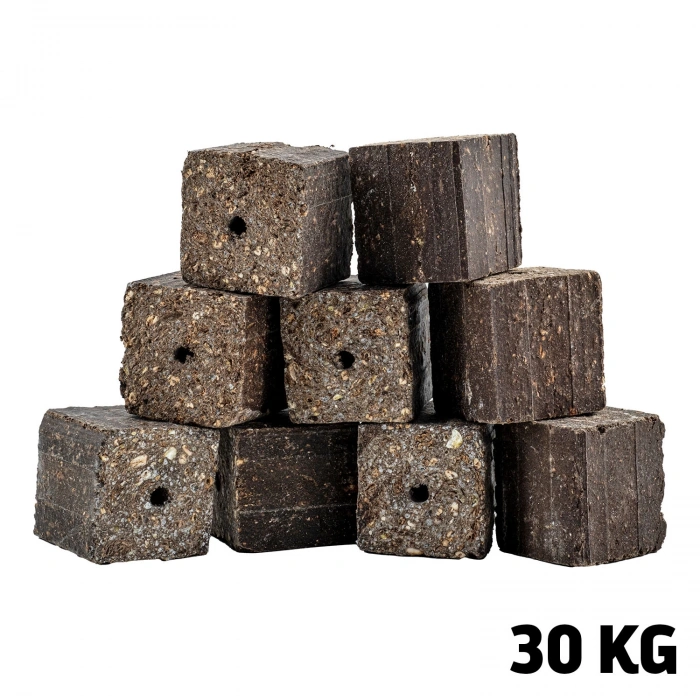 Uyguna-Yakala Sazan Yemi - Delikli Küspe - Ayçiçek - Kare - 30 Kg