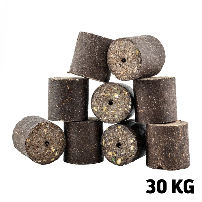 Uyguna-Yakala Sazan Yemi - Delikli Küspe - Ayçiçek - Silindir - 30 Kg