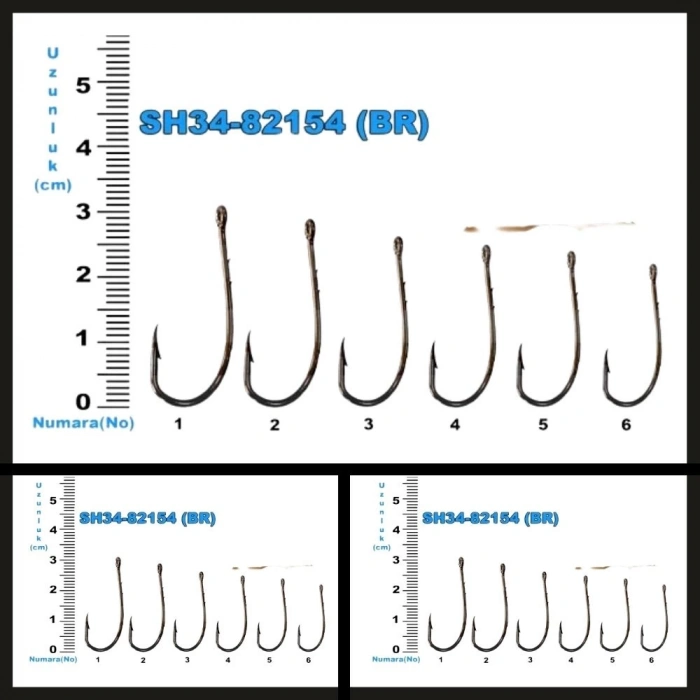 Uyguna-Yakala 100 Adet Sh34-82154 Sea Horse No: 5/0 Bronz İğne-İĞN.648